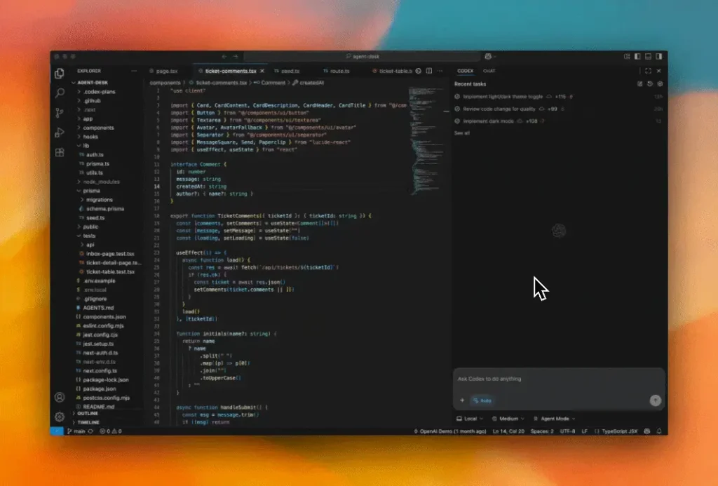 Codex AI in Vs Code